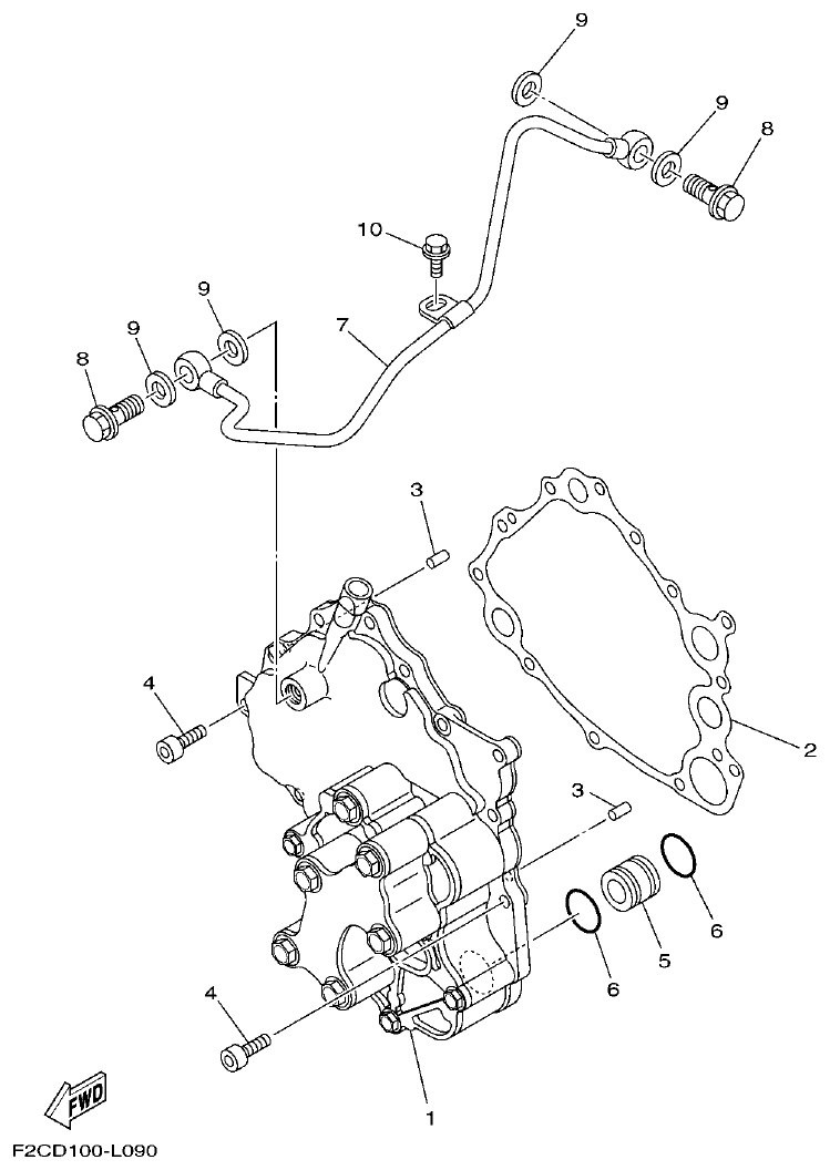 Yamaha FA1800A-M OIL PUMP parts diagram